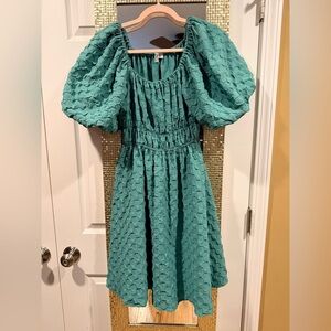 Polagram Teal Boutique Mini Dress